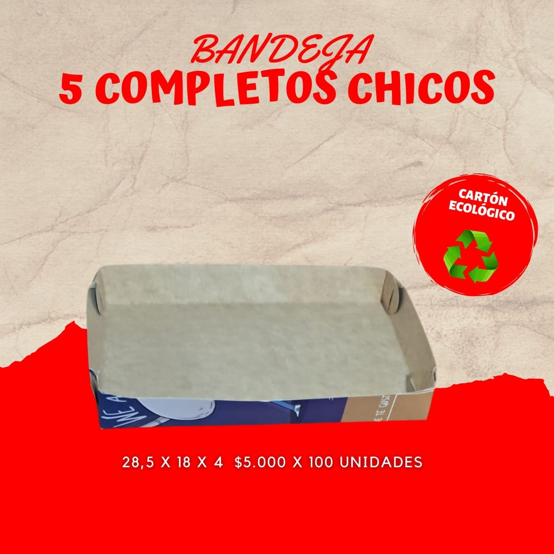 Bandeja 5 completos chicos