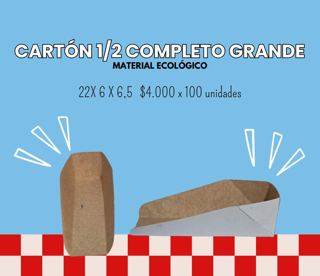 Cartón ½ completo grande, cartón ecológico