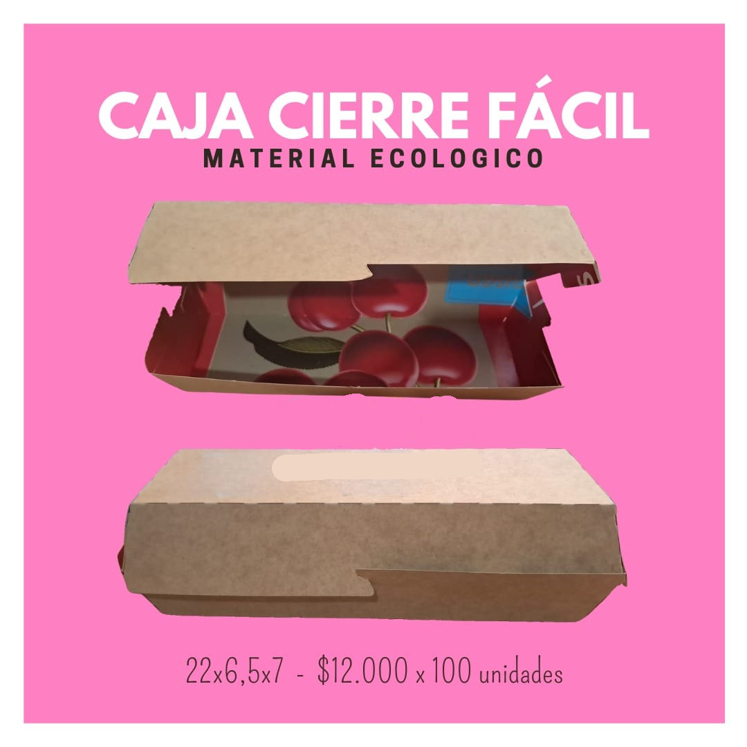 Caja completo cierre fácil, cartón ecológico