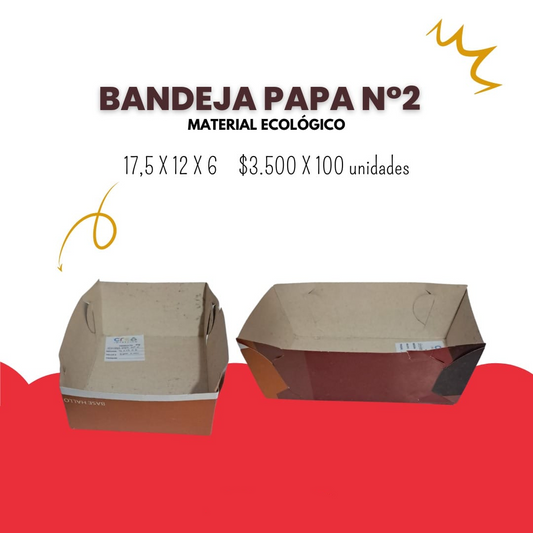 Bandeja papa N°2 cartón ecológico