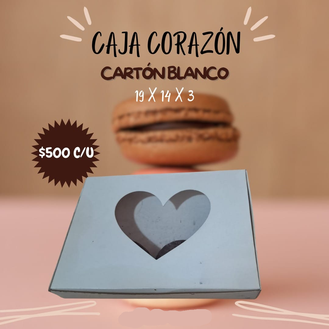 Caja 6 alfajor, visor corazón