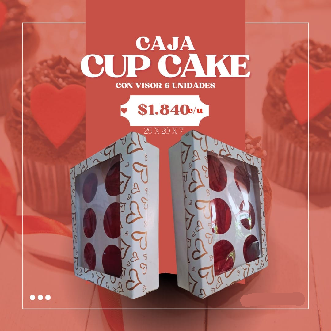 Caja Cup Cake para 6 unidades
