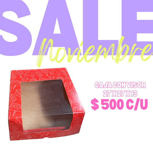 Caja con visor 27x27x13