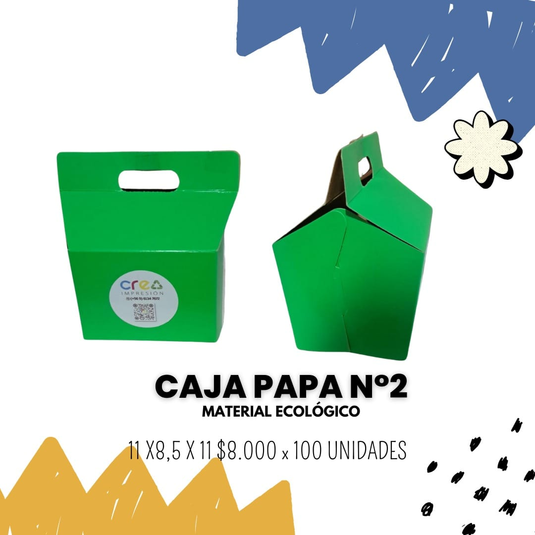 Caja papa N°2 cartón ecológico