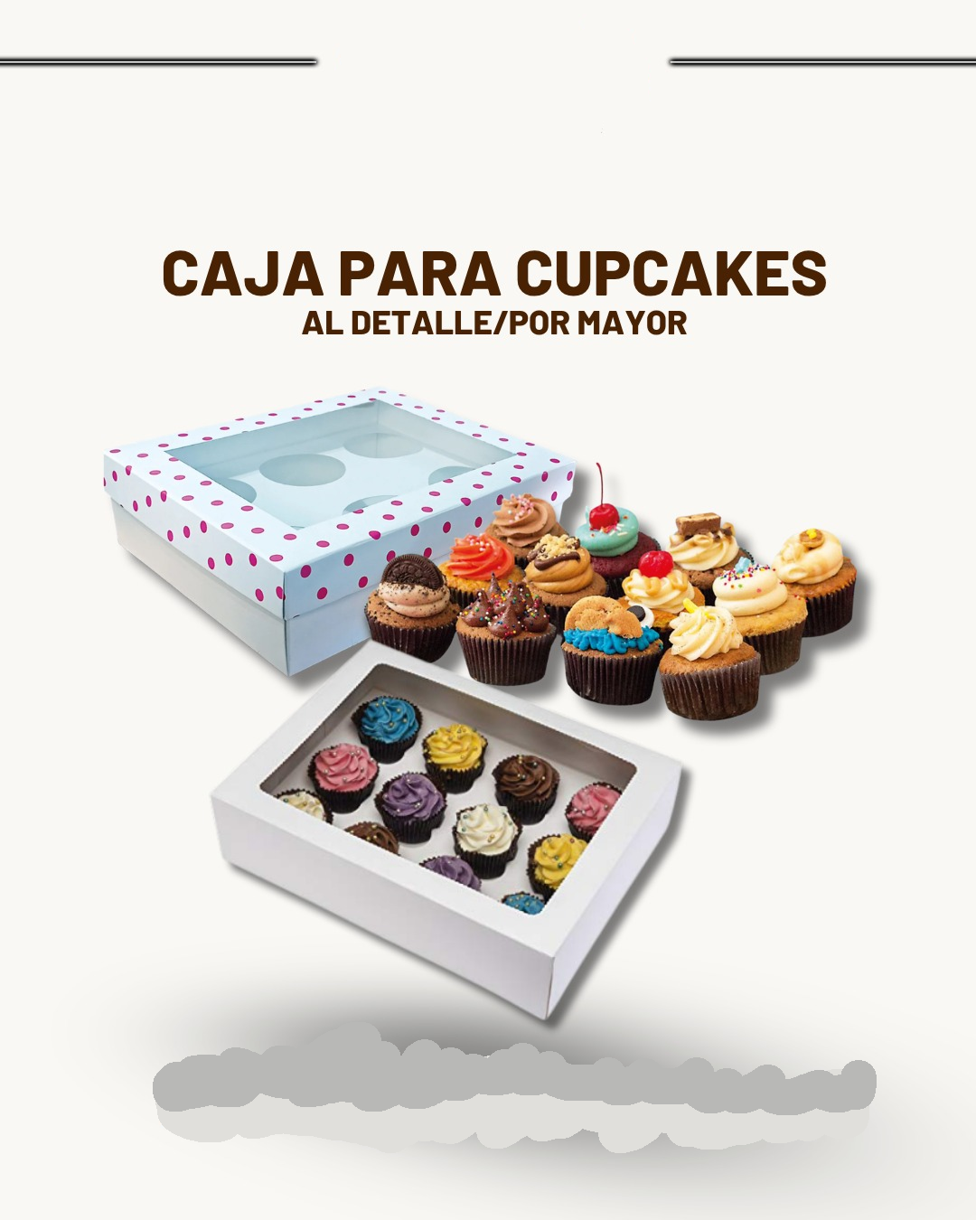 Caja para Cupcake con Visor