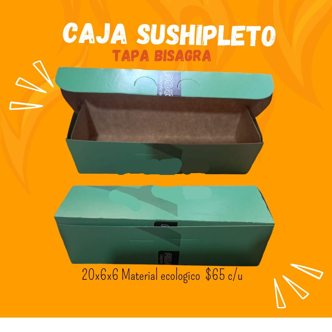 Caja sushipleto, cartón ecológico