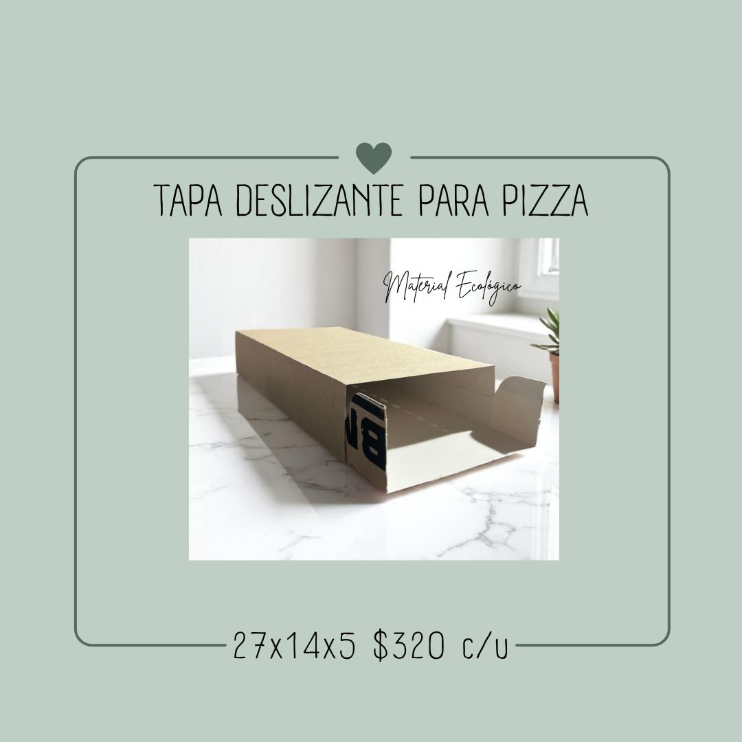 Caja tapa deslizante para pizza