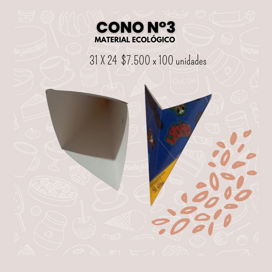 Cono N°3 cartón ecológico