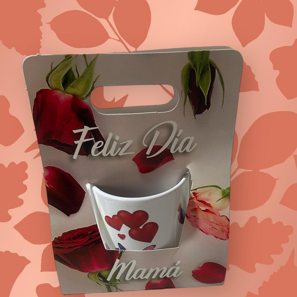 Porta tazón, blanco o c/diseño rosas