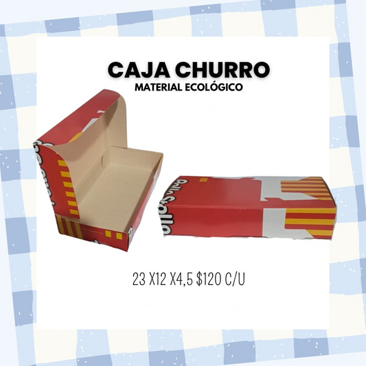 Caja churro, cartón ecológico