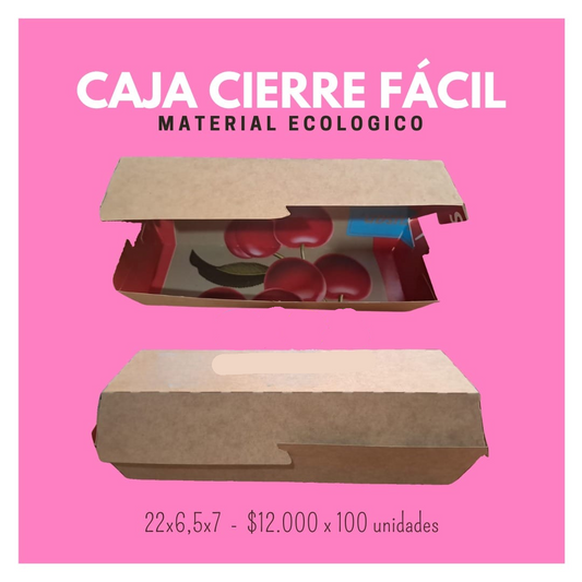 Caja completo cierre fácil, cartón ecológico