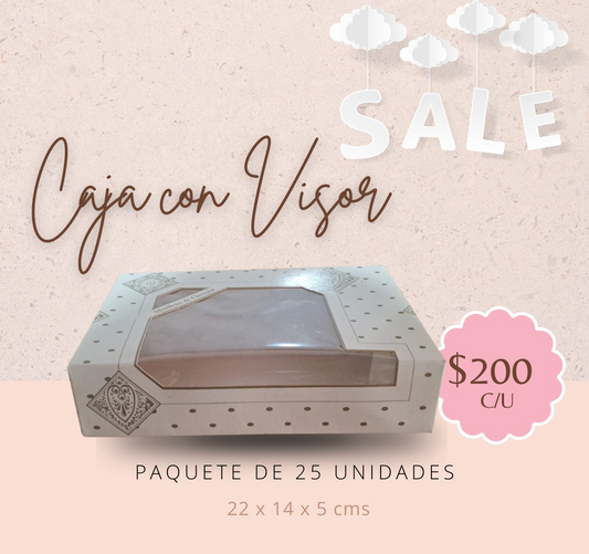Caja con visor  22x14x5