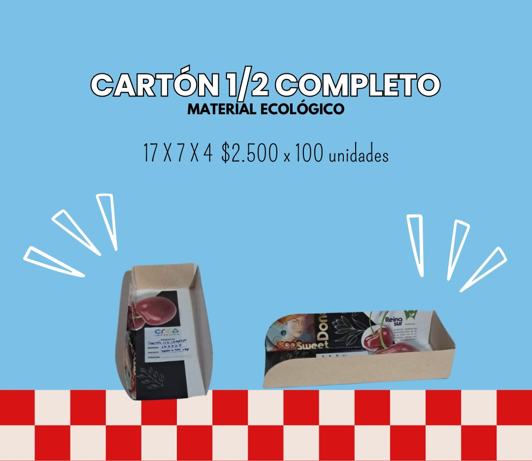 Cartón ½ completo, cartón ecológico