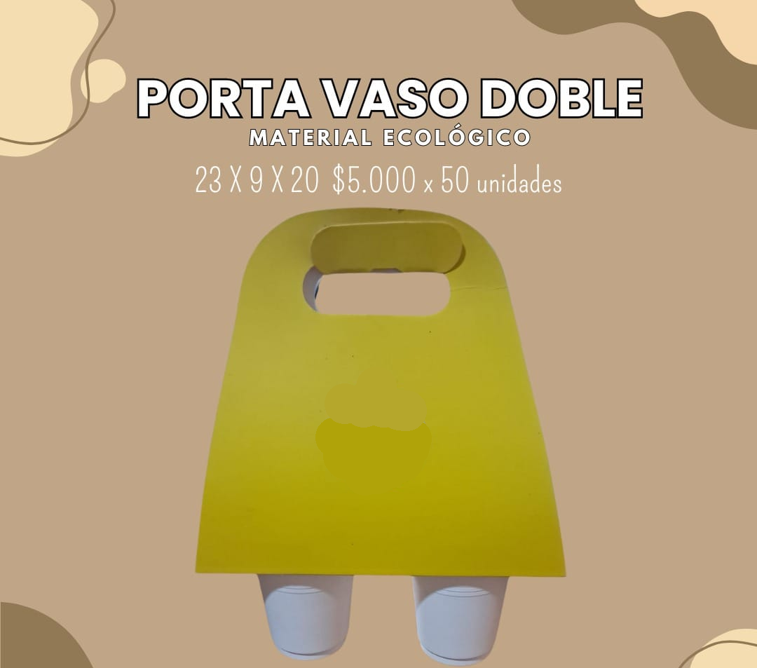 Porta vaso doble, cartón ecológico