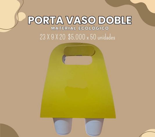 Porta vaso doble, cartón ecológico
